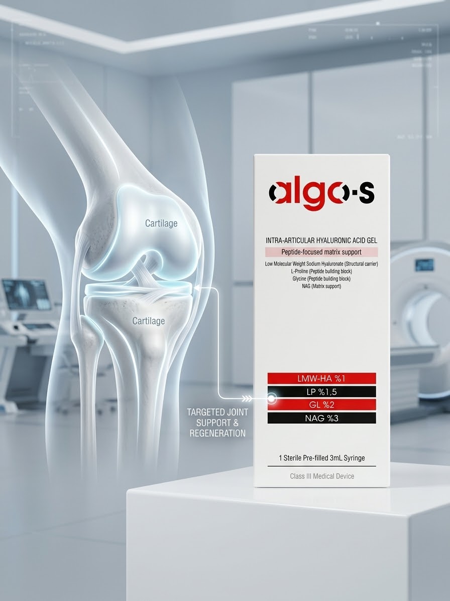 Algo-s™ — İntra-Artiküler Hyaluronik Asit Jeli ​Peptid Odaklı Matriks Desteği